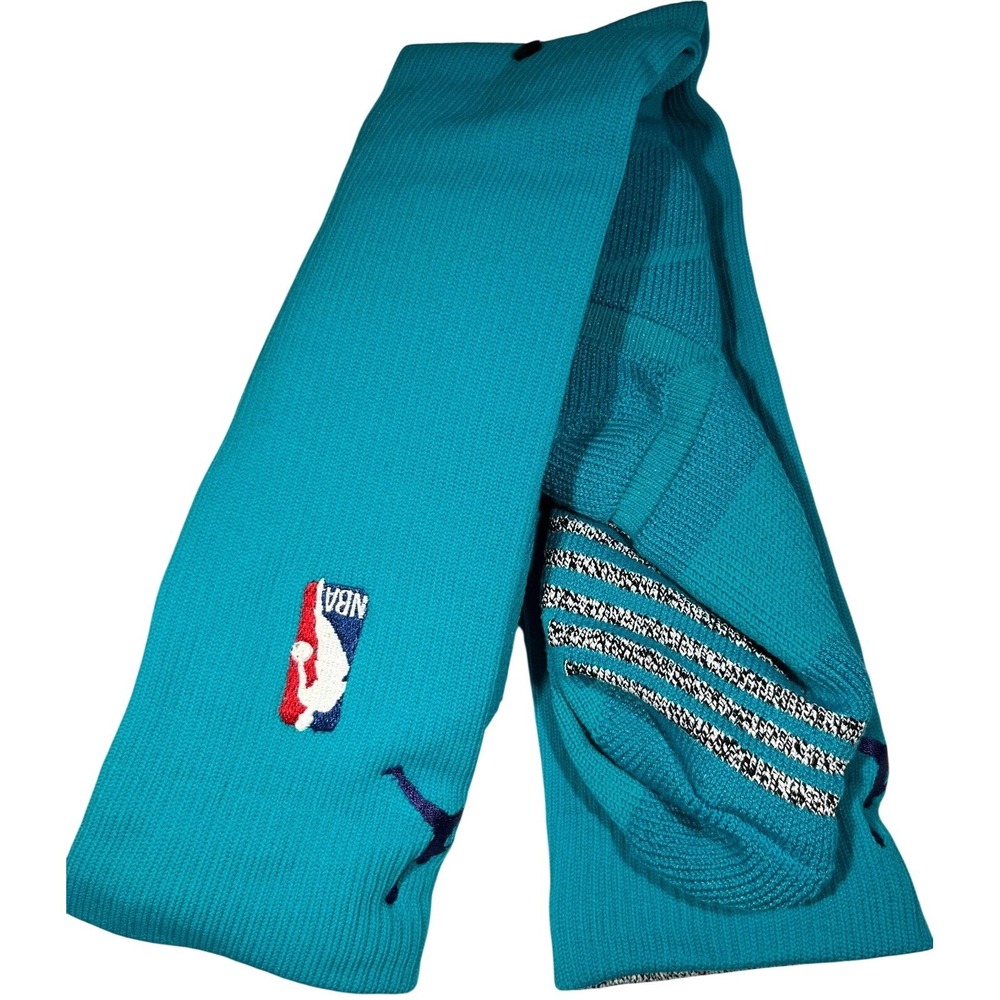 Nike NBA‎ Authentic Basketball Jordan Socks Teal Medium Charlotte Hornets Crew